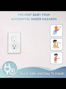 10 件装标准插座保护盖，透明电源插座安全盖，用于婴儿和儿童保护 - 彩色 - 查看 7