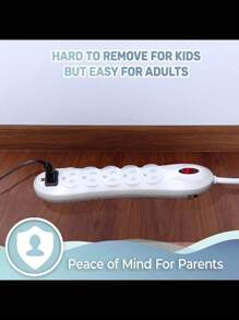 10 件装标准插座保护盖，透明电源插座安全盖，用于婴儿和儿童保护 - 彩色 - 查看 4