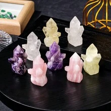 1 件装天然水晶簇点装饰和魔杖水晶塔用于疗愈家居装饰礼物 - 水晶柱晶簇 - 查看 7