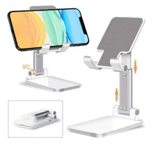 Adjustable Cell Phone Holder Selfie Stand Home Office - trắng - Xem 3