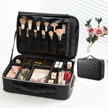 便携式多格化妆盒，化妆师美甲师工具收纳盒，完美旅行化妆品收纳盒，化妆包，化妆袋，护肤包，洗漱包，旅行必备，邮轮必备，宿舍必备，婚礼伴娘礼物，妈妈礼物，生日礼物，送给朋友和老师的礼物，家居装饰，浴室客厅卧室装饰，浴室收纳，珠宝收纳，唇油收纳，指甲油收纳，化妆包收纳，化妆品收纳盒，化妆旅行洗漱包，必备礼品收纳，拉链配件，美甲包，房间装饰，梳妆台，旅行，化妆包，化妆品收纳，化妆包，洗漱包，桌面收纳，化妆品包，化妆袋，梳妆台配件，化妆袋，化妆包，化妆袋，化妆袋，化妆品包，旅行必备，大容量，大号化妆品包包、女士礼物、圣诞礼物、女士礼物推荐、化妆包、旅行必备 - 黑色 - 查看 19