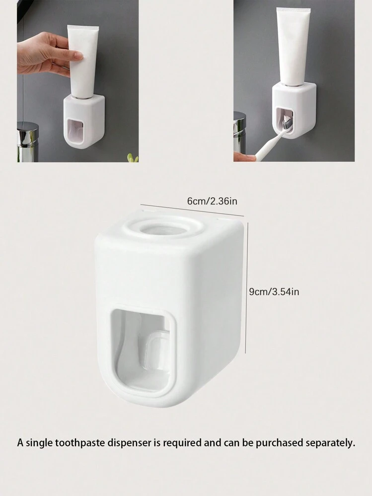 1 Set Wandmontierter Zahnbürstenhalter, mit 4/3/2 staubdichten Bechern und Zahnpastaspender, multifunktionaler Badezimmer-Organizer mit automatischem Zahnpasta-Spender und Bechern, klebefrei Badezimmerregal, Luxus-Badezimmer-Set, Badezimmer-Wandorganizer zum Zähneputzen und Aufbewahrung, Badezimmer-Accessoires für den Heimgebrauch - Weiss - Übersicht 9