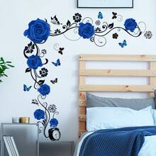 1 miếng dán tường hoa hồng đỏ lãng mạn - Trang trí tự dính bắt mắt - Có thể tháo rời cho phòng ngủ, lối vào, phòng khách và hiên nhà - Điểm nhấn lễ hội hoàn hảo cho ngày lễ tình nhân - Nhiều màu - Xem 8