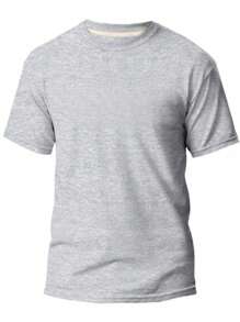 EL SHADAY CLOTHING Basic Men's T-Shirt 100% Cotton Shirt - Grå - Visa 1