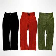 Flare Corduroy Pants - xanh quân đội - Xem 1