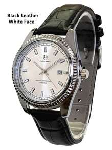 Pablo Raez 1 Đồng hồ nam thương hiệu nổi tiếng mới sang trọng IPS bạc thép không gỉ chống nước 50M đồng hồ lịch đơn giản nam thép SUS304 đồng hồ thạch anh thời trang thường ngày cho nam da sợi nhỏ mềm mại và thoáng khí kim phát sáng số La Mã và vạch chia độ màu đen đồng hồ đeo tay doanh nhân cao cấp để sử dụng hàng ngày làm quà tặng cho cha hoặc bạn nam - Bạc - Xem 13