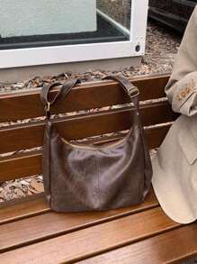 Retro Bag Maillard Vintage Crossbody Bag For Women, New Korean Fashion Handbag Tote With Large Capacity Shoulder Bag Back To School, Teachers Gift Ideal Gift, Thank You Gift Idea, Appreciation Gifts, Monogrammed Gifts Bag, Reusable, Teacher Bag Educator, Mom Ideal Brides Maid Gifts, Retro Inspired Bag For Women