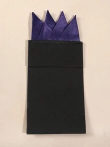 1 件男士休闲纯色口袋巾，简约直折款式，适合商务、婚礼、西装派对搭配 - A - 查看 11