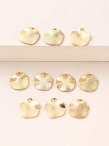 10pcs/Set Asymmetric Round DIY Pendant - Yellow Gold - View 6