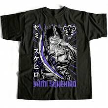 Basic T-Shirt Yami Sukehiro Bulls Black Clover Japanese Anime Manga Otaku Geek Nerd Shirt Blouse Unisex Male Female 100% Cotton Top Premium Streetwear New Release Fast Shipping Various Colors!! Plus Size - 黑色 - 查看 1