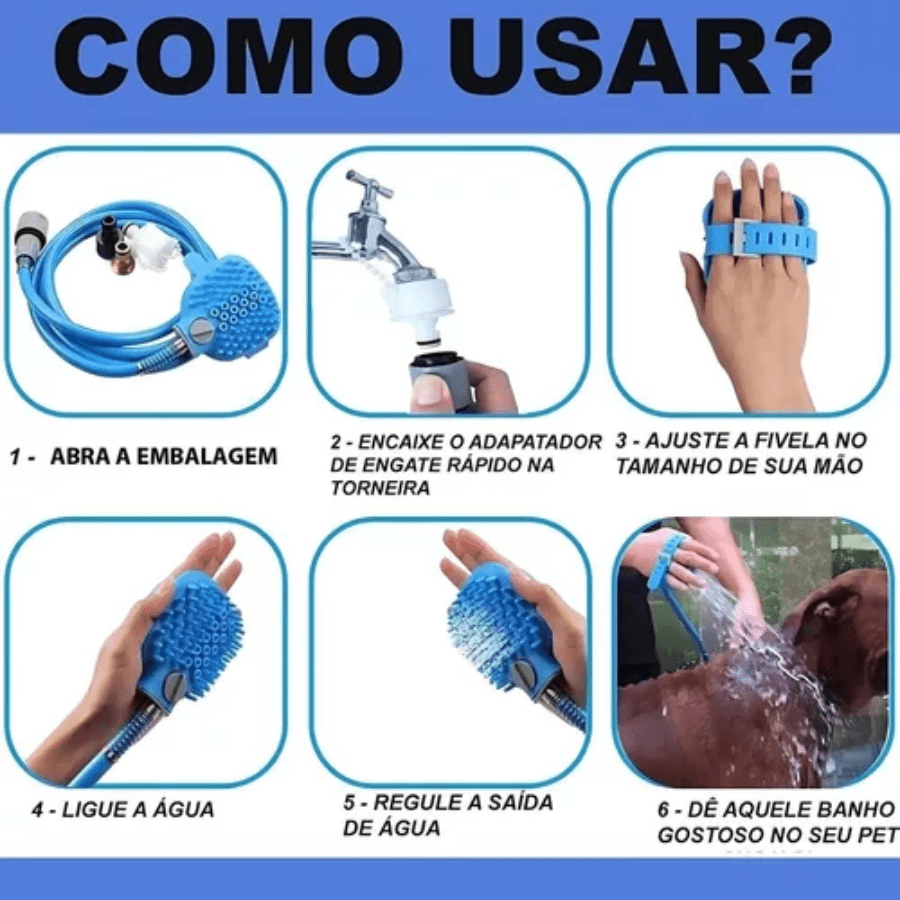 Shower Spray Jet Hose Bath Dogs And Cats Massager Washing Pet Shop