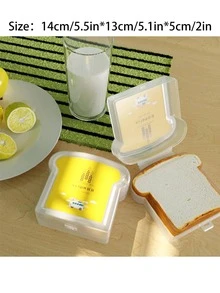 Hộp đựng cơm trưa 1 món - Hộp đựng bánh mì nướng có thể tái sử dụng và giặt được - Hộp đựng thực phẩm chống rò rỉ di động Hộp đựng Bento, Thích hợp đựng bánh mì, các loại hạt, đồ ăn nhẹ, trái cây, bánh ngọt - Hộp đựng đồ nhà bếp - Nhiều màu - Xem 15