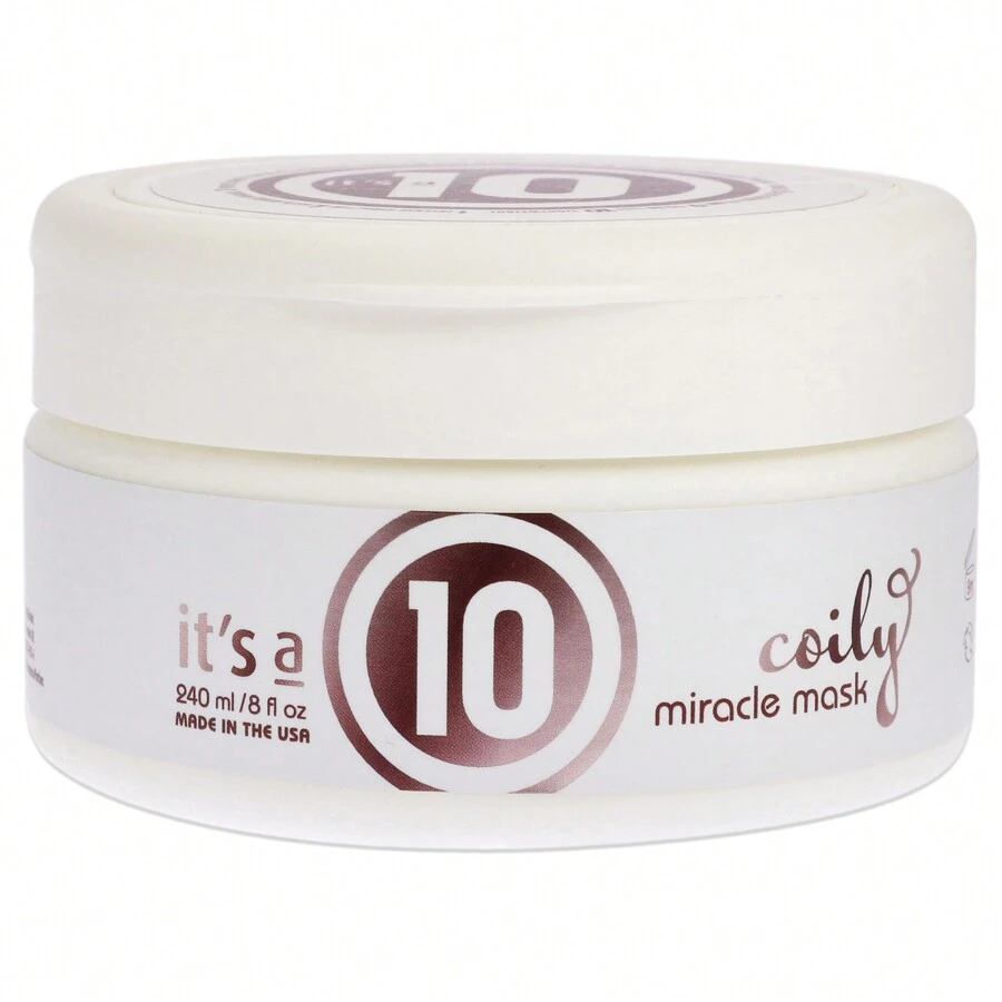 Coily Miracle Mask By Its A 10 For Unisex - 8 Oz Masque - White - View 1