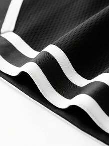 Men's Bermuda Shorts Basketball Sports Striped Pattern Printed Casual Stylish Los Angeles - màu đen - Xem 4