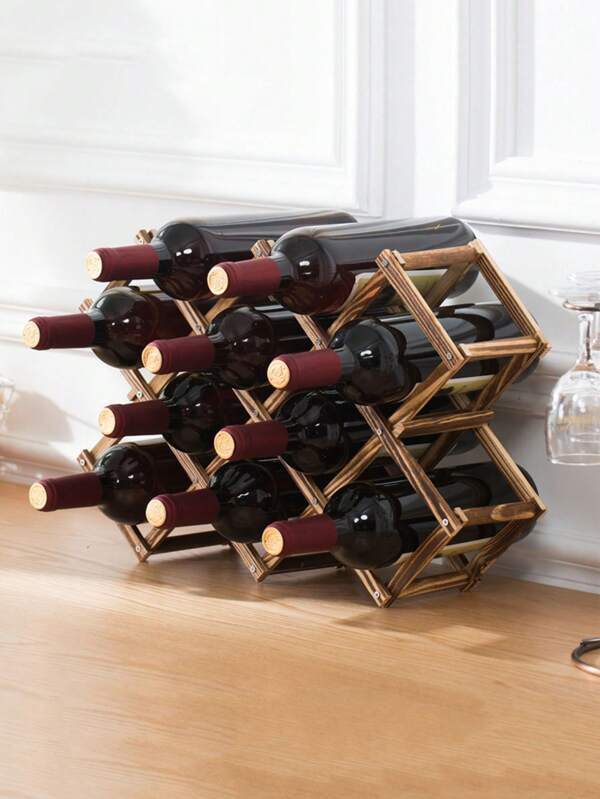 10/5/3 Pezzi Portabottiglie da Vino Stile Vintage, Portabottiglie di Vino Impilabili Multifunzionali, Scaffale Portabottiglie di Vino Indipendente in Piedi, Adatto per Esposizione Bar Domestico, Scaffale da Tavolo, Design Espandibile, Organizer da Cucina, Scaffale Portabottiglie da Banco per Cucina e Mobile Vini