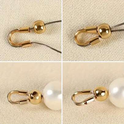 500 piezas/100 piezas Terminales de crimpado en forma de U de cobre - Accesorios para hacer joyas DIY para crimpar cuentas - Protector de cordón para collares y pulseras