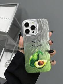 1 个牛油果印花闪亮防震手机壳，极简风格，兼容 Iphone X、XR、XS Max、11、12、13、13 Pro、13 Pro Max、14 Pro、14 Pro Max、15、15 Pro、15 Plus、15 Pro Max、IPhone 16、16 Pro、16 Plus、16 Pro Max、系列 - 彩色 - 查看 3