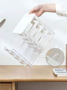 1 件多抽屉收纳盒、珠宝盒、配件盒、珠宝展示盒、桌面抽屉式收纳盒、可堆叠、防尘、防氧化、多功能珠宝盒、可拆卸、大容量、化妆品收纳盒、办公桌收纳盒、抽屉式化妆品收纳盒返校