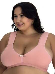 Plus Size Bra With Padded Straps In Super Reinforced Foam Support M To 52 Cléo - 淺粉色 - 查看 2