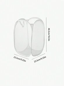1 件卡通可折叠网状洗衣篮，三面网状脏衣服收纳篮，适用于婴儿房、宿舍、浴室 - 彩色 - 查看 9