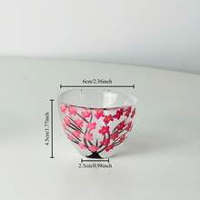 六件套手工锤樱花玻璃清酒套装，手绘透明玻璃清酒瓶套装，包括 1 个暖酒罐、1 个清酒壶、4 个清酒杯，适合热清酒或冰清酒爱好者的清酒套装 - 多色 - 查看 5