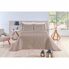 Riviera Queen Quilted Bedspread 3 Pieces - Màu be - Xem 1