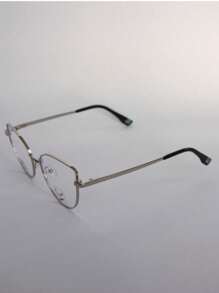 AMIA Women's Metal Eyeglass Frame With Blue Light Filter Lenses MOD 3002 - 銀色 - 查看 3