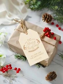 21 nhãn quà tặng Giáng sinh vui vẻ tùy chỉnh, nhãn ngày lễ văn bản cá nhân hóa, nhãn treo quà tặng Giáng sinh tự làm, thích hợp để trang trí bao bì quà tặng, quà tặng tiệc, đồ trang trí treo và sáng tạo quà tặng độc đáo - Nhiều màu - Xem 7