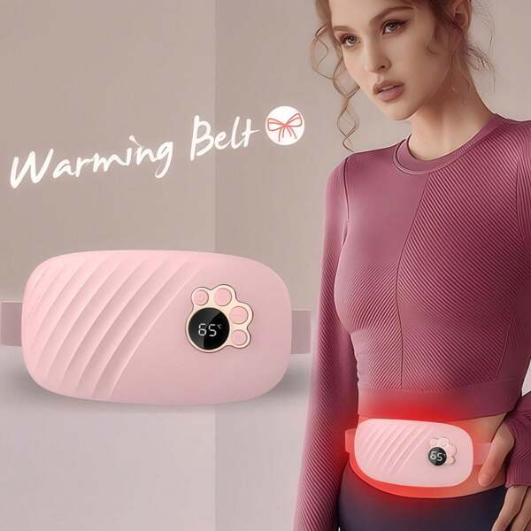 Portable Wireless Fast Heating Pad, 5-Speed Heating Vibration, Multiple Massage Modes, Smart Waist Warmer, Electric Heater, Waist Warmer, Wireless Heated Pain Relieving Pad, Women's Menstrual Abdominal Pain Relieving Pad, Lumbar Massager, Heated Vibrating Heating Pad, Relieves Abdominal And Back Pain, Best Gifts For Women On Birthdays And Christmas Heating Pad