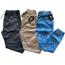 Kit Of 3 Men's Jogger Pants In Twill And Jeans With Elastane, Comfortable Skinny Model - Multicolor - View 1