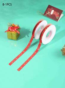 10 Yards/Roll Mixed Christmas Gift Wrapping Satin Ribbon, Party Baking Box Decoration Sealing Ribbon