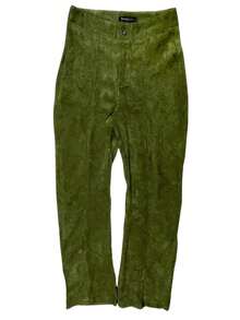 Flare Corduroy Pants - xanh quân đội - Xem 2