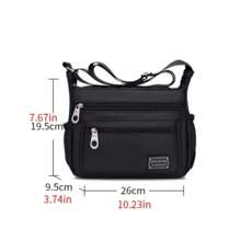 Alwy Women's Crossbody Bag Modern Spacious Reinforced Travel Medium Multifunctional - 藍色 - 查看 8