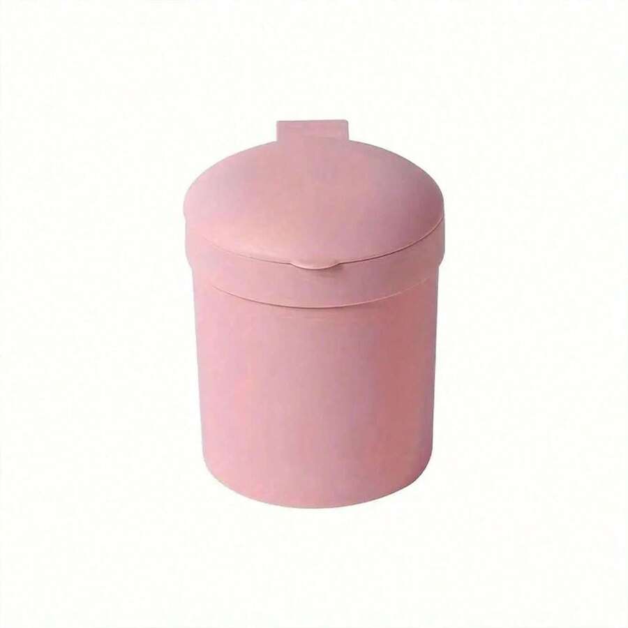 A Small Plastic Tabletop Trash Can With A Sealed Odor Lid For Bedrooms