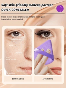 14/1pc Makeup Sponge Set, Including Makeup Sponges, Makeup Sponge, Powder Puff, Soft & Skin-Friendly, Suitable For Cream & Powder Makeup, Latex-Free, Can Be Used Wet Or Dry, Professional Cosmetic Sponges Summer Makeup Must-Have