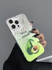 1 个牛油果印花闪亮防震手机壳，极简风格，兼容 Iphone X、XR、XS Max、11、12、13、13 Pro、13 Pro Max、14 Pro、14 Pro Max、15、15 Pro、15 Plus、15 Pro Max、IPhone 16、16 Pro、16 Plus、16 Pro Max、系列 - 彩色 - 查看 4