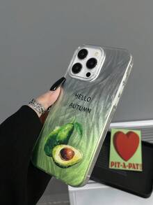 1 个牛油果印花闪亮防震手机壳，极简风格，兼容 Iphone X、XR、XS Max、11、12、13、13 Pro、13 Pro Max、14 Pro、14 Pro Max、15、15 Pro、15 Plus、15 Pro Max、IPhone 16、16 Pro、16 Plus、16 Pro Max、系列 - 彩色 - 查看 1