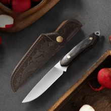 Outdoor Camping PU Knife Sheath, Tool Storage Bag, Fits Various Knives, Waist Hanging (Knives Not Included)