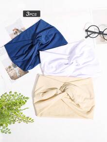 1/3/4 chiếc Băng đô thun trơn siêu rộng cho nữ, thoải mái khi khiêu vũ, tập yoga, chạy bộ - Nhiều màu - Xem 21