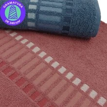 Emcompre Bossa Camesa 4-Piece Bath And Face Towel Set - Màu xanh hải quân - Xem 4