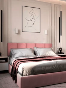 Upholstered Headboard Adhesive Module For Double Bed 150cmX40cm - 查看 1