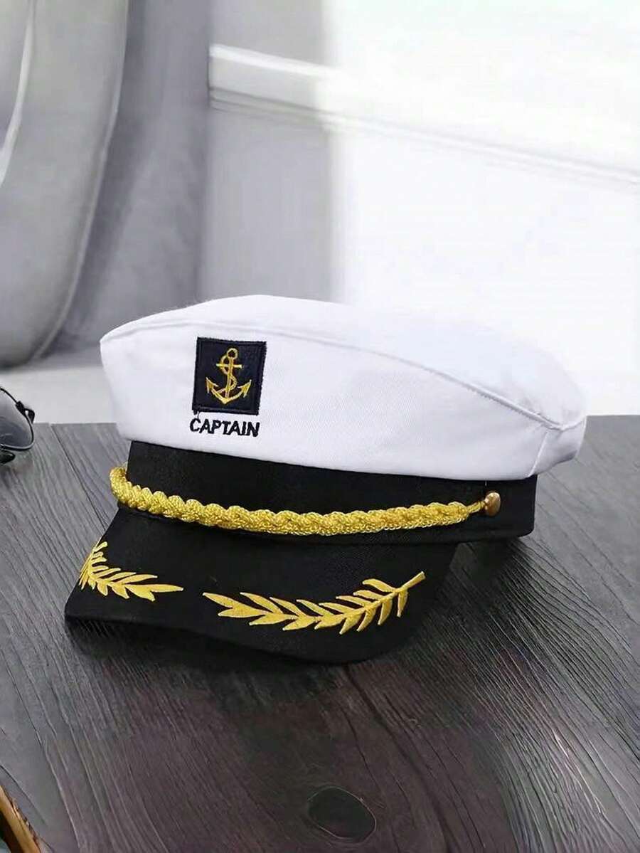HongLuan 1 件纯色涤纶水手帽，海军帽，适合派对、海军日、单身派对、成人派对、游轮、舞会、酒吧、聚会、游行、休闲旅行和音乐节，适合女性 - 黑色 - 查看 1