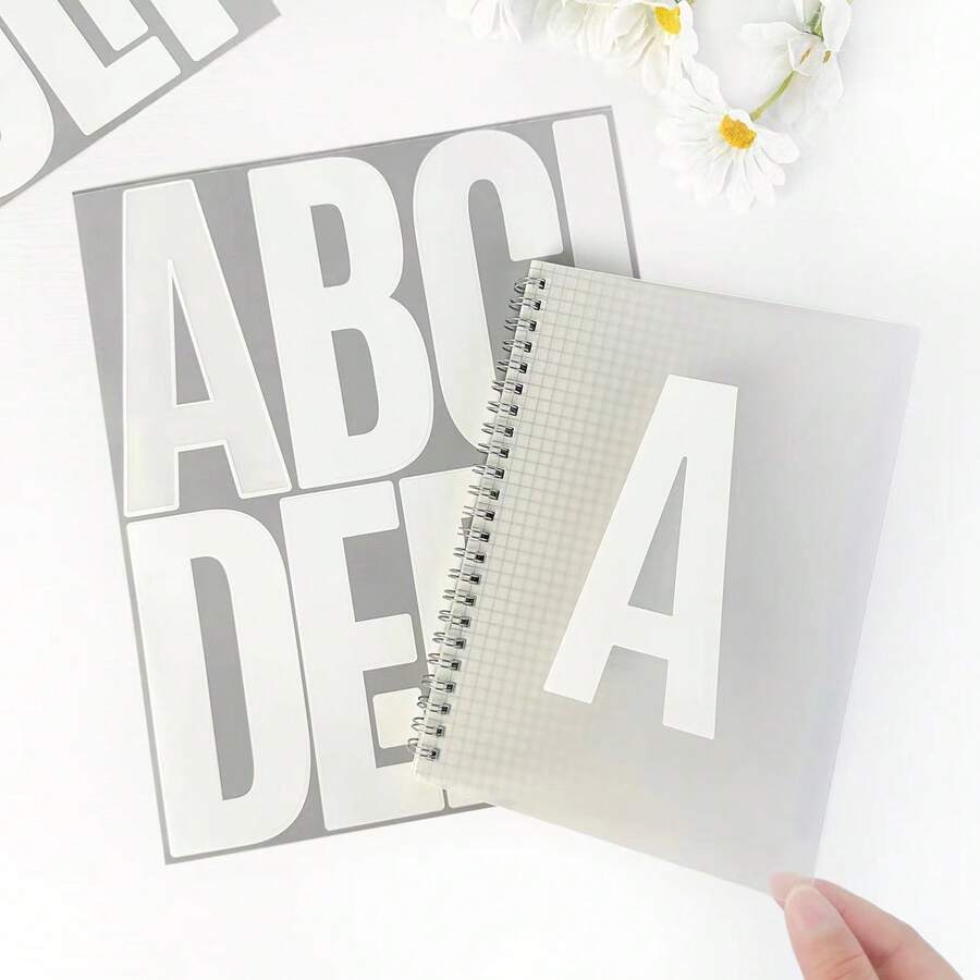 10.5 X 8.7 Inches, 4 Sheets Per Set, Alphabet Number Stickers, Colored