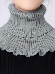 1 Stück Damen Winter Winddichte gestrickte unifarbene Halswärmer, weicher und warmer Rollkragenschal, geeignet für Winterreisen, Valentinstag