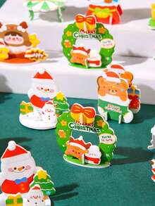 圣诞派对小礼物 3D拼图模型DIY玩具 3D拼图手工制作圣诞礼物 款式随机5/10/20片 - 彩色 - 查看 7