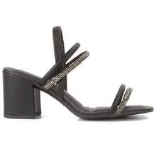 Dakota Sandal With Stones And Block Heel Y6875 Black - Black - View 2