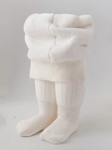1 Peça/Pacote Meia-calça Grossa Forrada Termicamente para Crianças, Meias Térmicas para Meninas/Meninos, Outono/Inverno