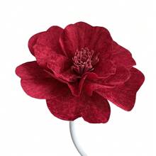 Grande Flor de Peônia de Veludo Simulado, Flor Artificial para Casamento, Decoração de Vitrine, Estúdio Fotográfico, Rosa Burgundy Artificial, Dia dos Namorados, Presente