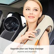 Jiubiaz Shiatsu Massage 3D Rotation With Belt Heat Function 2 Directions Of Rotation Back Shoulders With Car Adapter Heat Neck Massager Shoulder Massage 8 Rotating Massage Heads Massager Car Original Heat Function Body Electric Removable - 橘色 - 查看 9