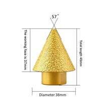 M10/M14 水钻倒角钻头，水钻埋头钻头用于现有孔扩大成形修整水钻斜面倒角钻头用于角磨机水钻斜面倒角钻头 38mm/50mm，工具配件 - 彩色 - 查看 4